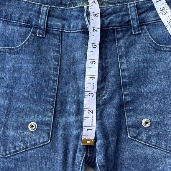 Zadig & Voltaire Evron Brut Rivet Blue Dark Wash Jeans Womens 26 Ankle Zip - Picture 14 of 15